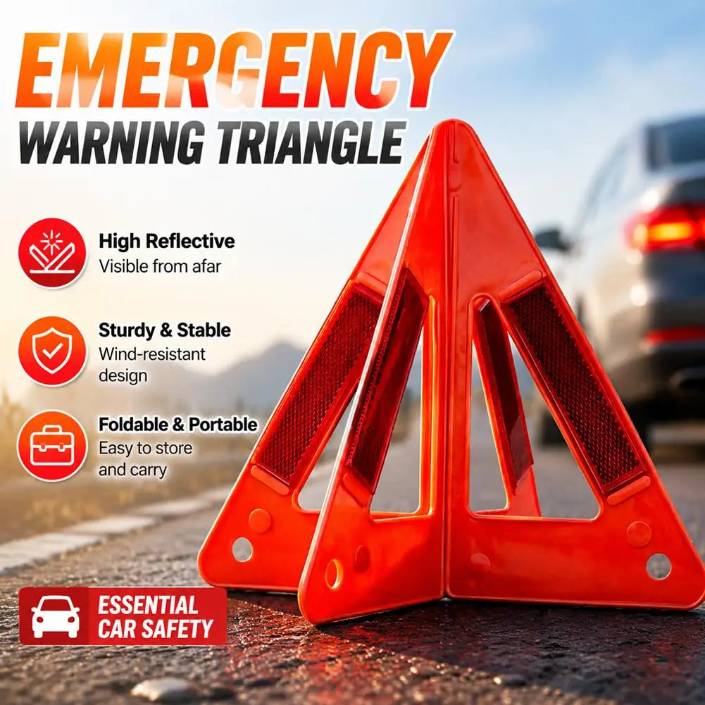 Foldable Reflective Emergency Warning Triangle | Roadside Safety