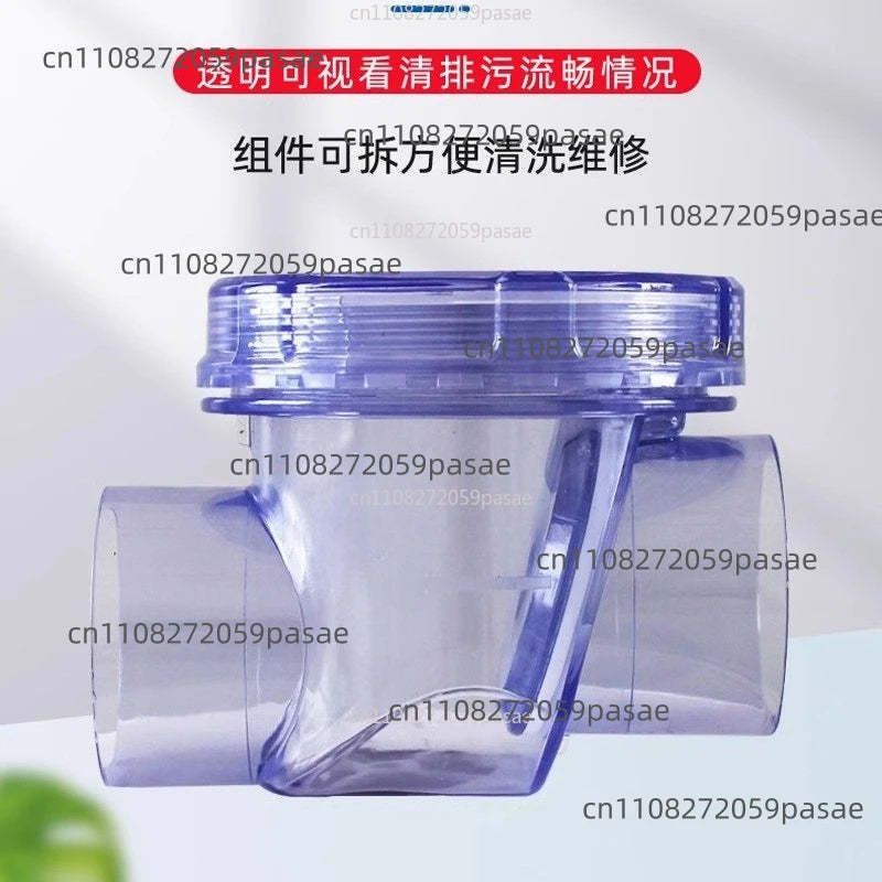 50mm Flap UPVC Transparent Check Valve Drainpipe Non-return Flap Valve Check Valve Combination Sets Kitchen Sewer Deodorizationm Oasis Select
