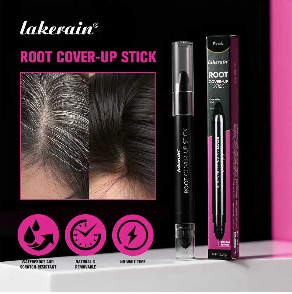 2.3gDual-ended Hair Dye Pen, Black Brown Disposable Hair Color Stick, Natural Cover Gray Hair Root Touch Up Oasis Select