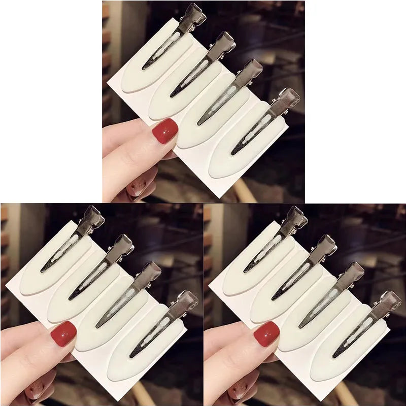 4/8/12pcs No Bend Seamless Hair Clips Side Bangs Barrette Makeup Washing Face Accessories Women Girls Styling Hairpins Oasis Select light green-12pcs