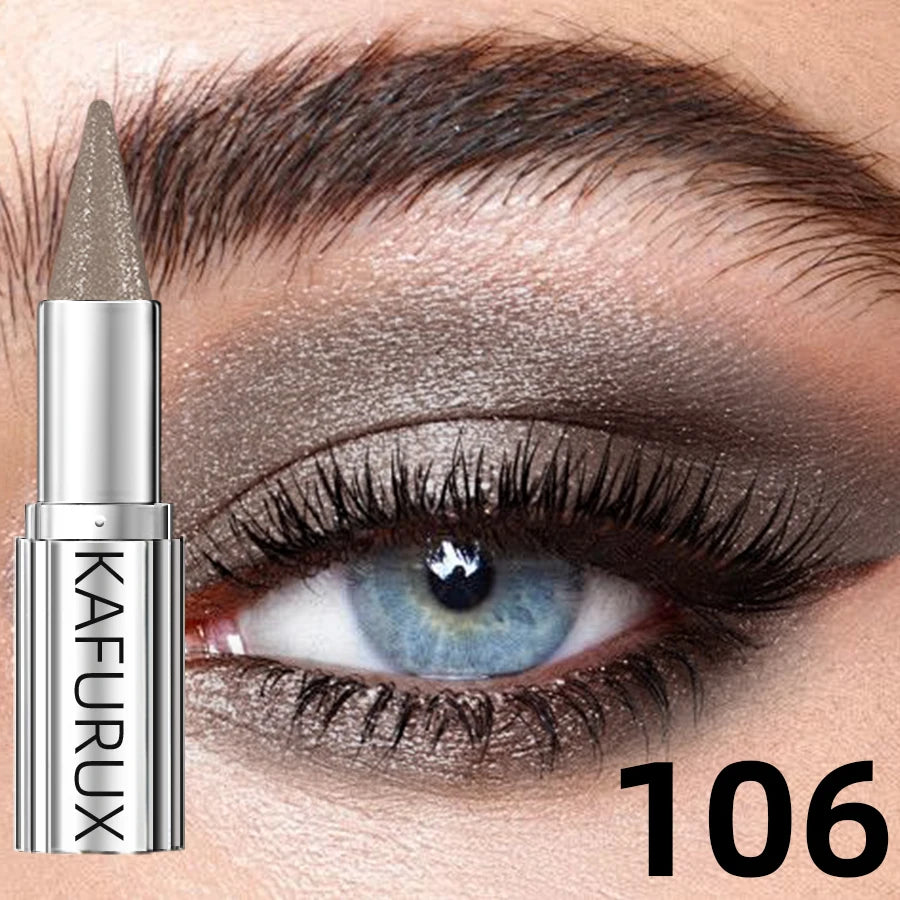 KAFURUX Metallic Glitter Eyeshadow Stick | 12 Colors, Waterproof