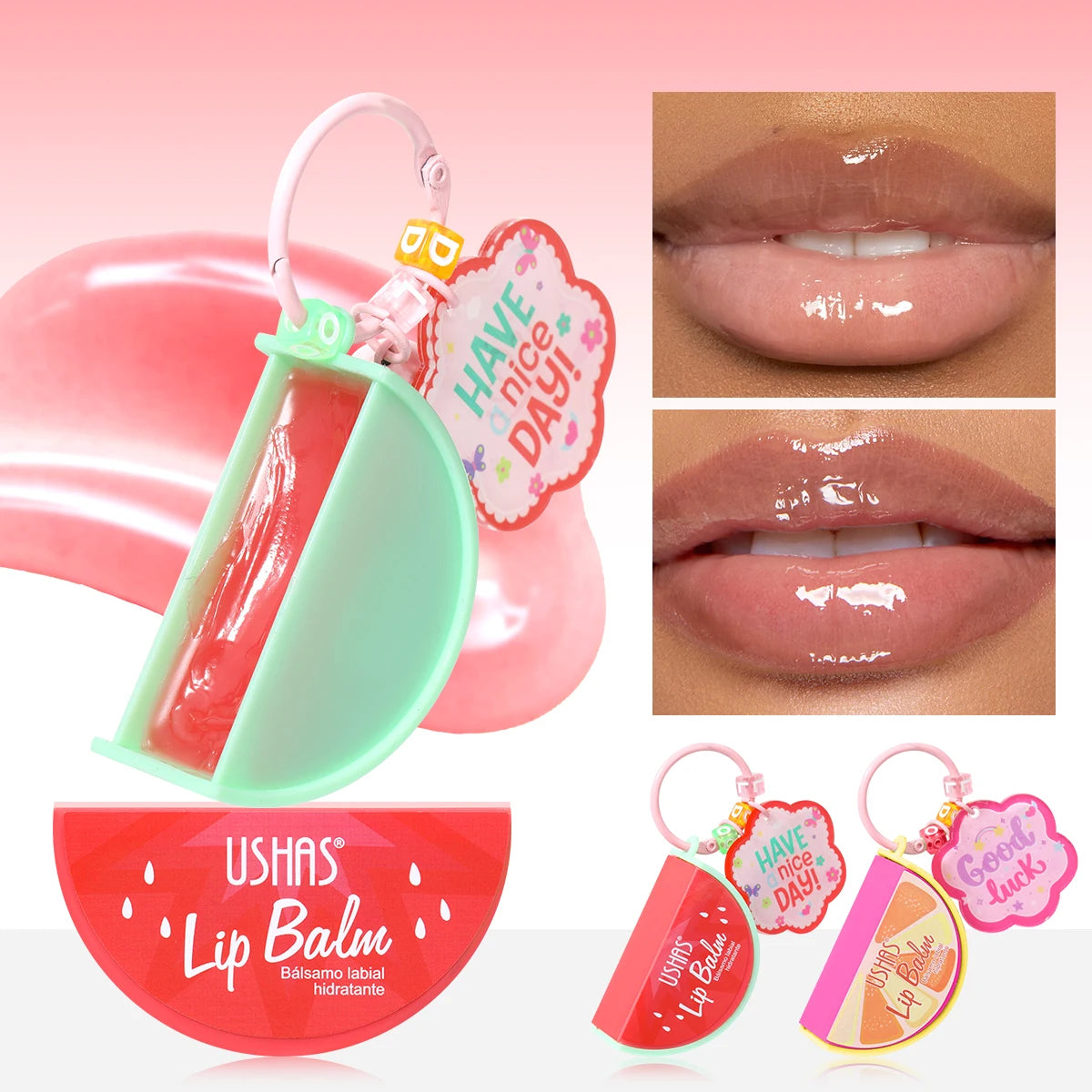 USHAS Fruit-Flavored Lip Balm | Moisturizing Charm Design