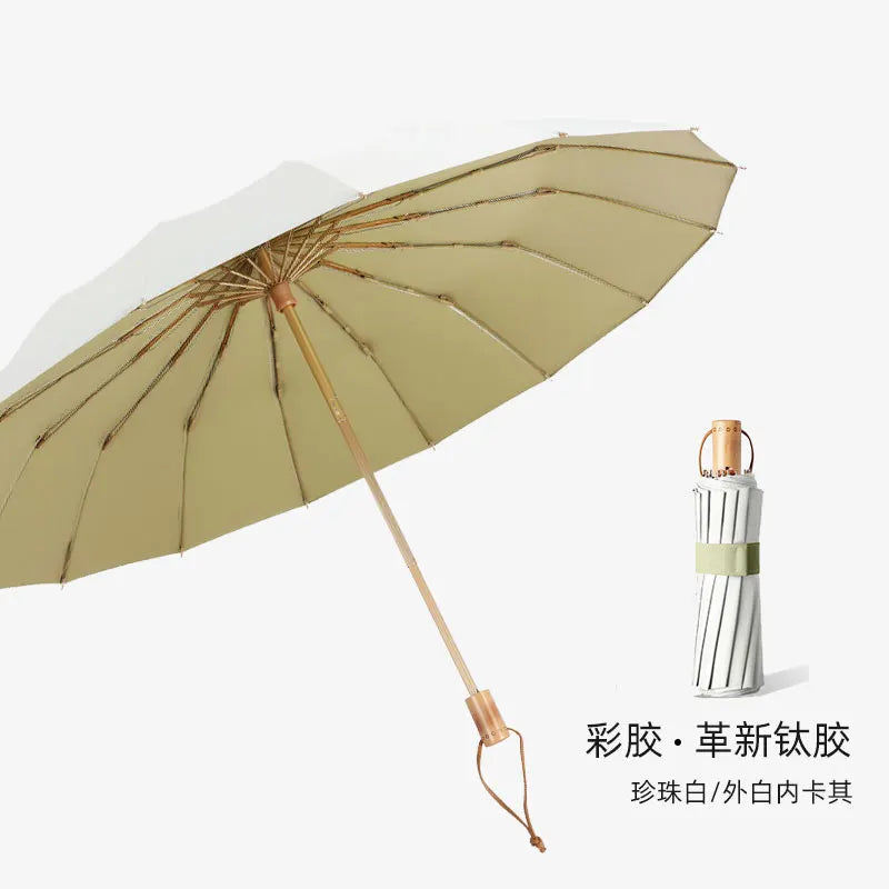 16 Bone titanium silver sun umbrella super sun protection UV umbrella sunshine and rain umbrella Oasis Select 22