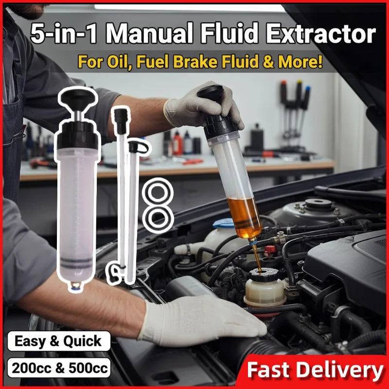 Manual Oil Fluid Extractor Syringe Pump – 200cc & 500cc