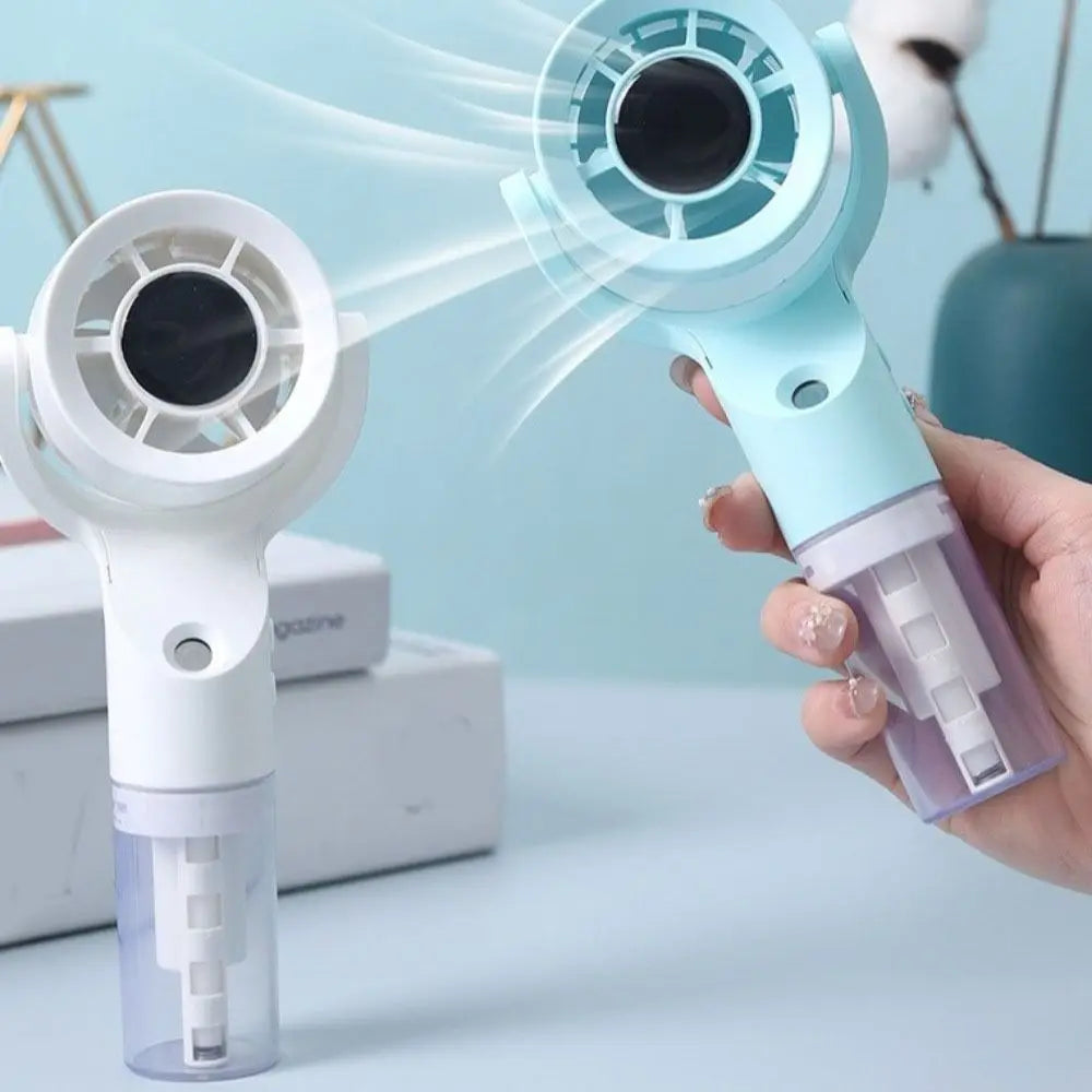 Portable Water Mist Fan Mini Handheld Fan USB Charging 4 Speeds Hanging Neck Spray Fans Portable Personal Hand Held Small Fan Oasis Select