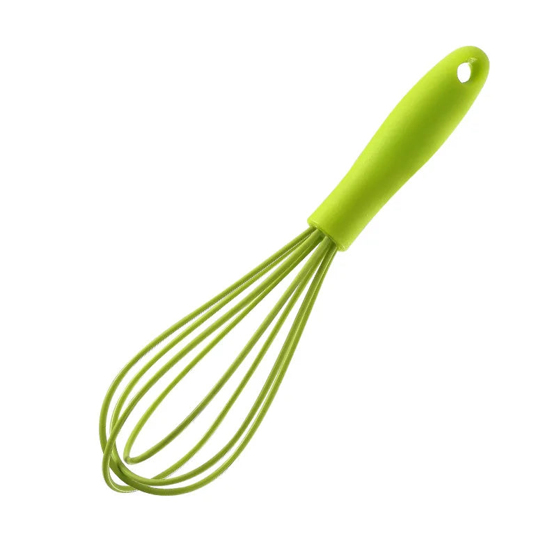 6-inch Mini Children's Silicone Egg Beater Household Manual Cream Egg Mixer Kitchen Baking Tool Oasis Select green