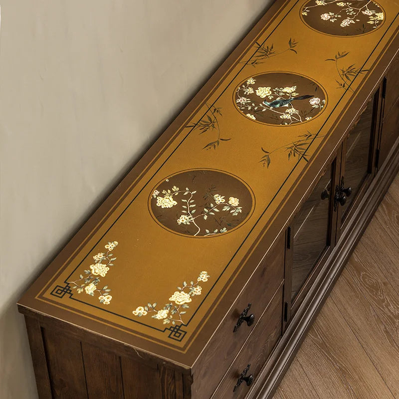 American Retro Light Luxury TV Cabinet Side Cabinet Waterproof Pad Oil Anti-ironing No-wash Leather Table Mat Oasis Select 30x140cm B