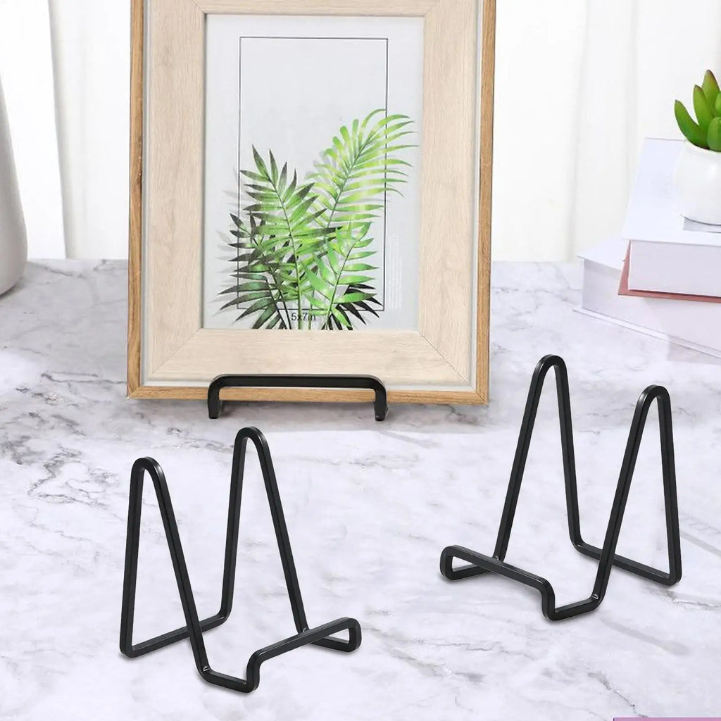 Plate Stand Metal Display Stands Easel Frame for Photo Record Table Party Desk Bowl Book Platter Sign Home Office Decoration Oasis Select