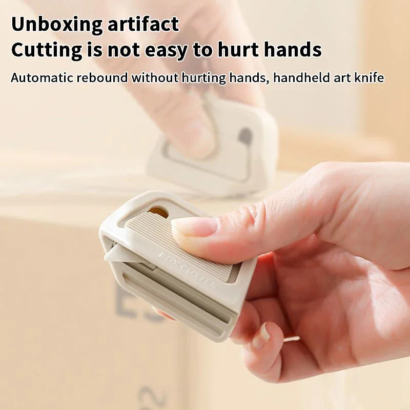 2PCS Automatic Retractable Box Cutter Ceramic Blade Magnetic Safety Portable Opening Tool For Home Offices Warehouses Logistics Oasis Select
