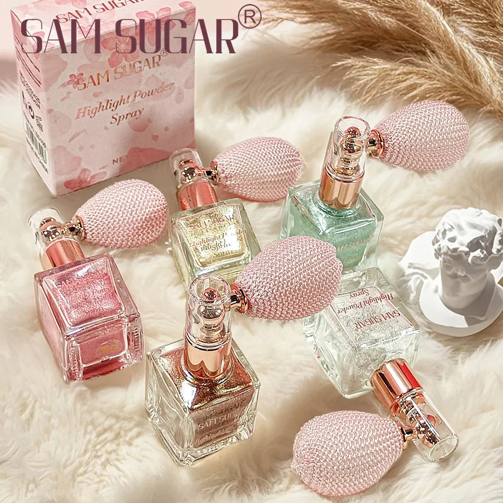 SAM SUGAR Fine Glitter Highlighter Spray – Face & Body Shimmer