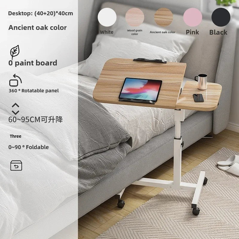 Multi-functional Mobile lifting bedside table Standing use Office lifting small table Oasis Select Ancient elephant