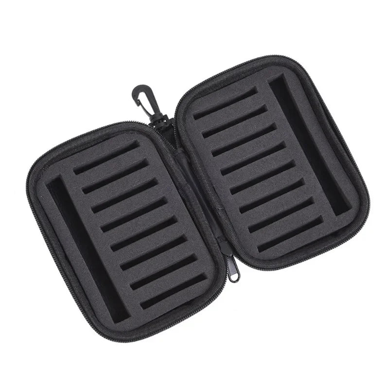 2026 New Arrival！Portabale Fly Fishing Lure Spinner Spoon Bait Black Storage Box Professional 16 Slots Hard EVA Storage Bag Oasis Select