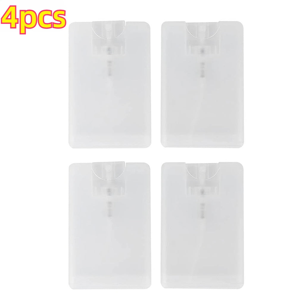 4/8 PCS Slim 20ml Spray Bottles Credit Card Size Refillable Mist Sprayers for Perfume Toner Insect Repellent Outdoor Travel Oasis Select 4pcs
