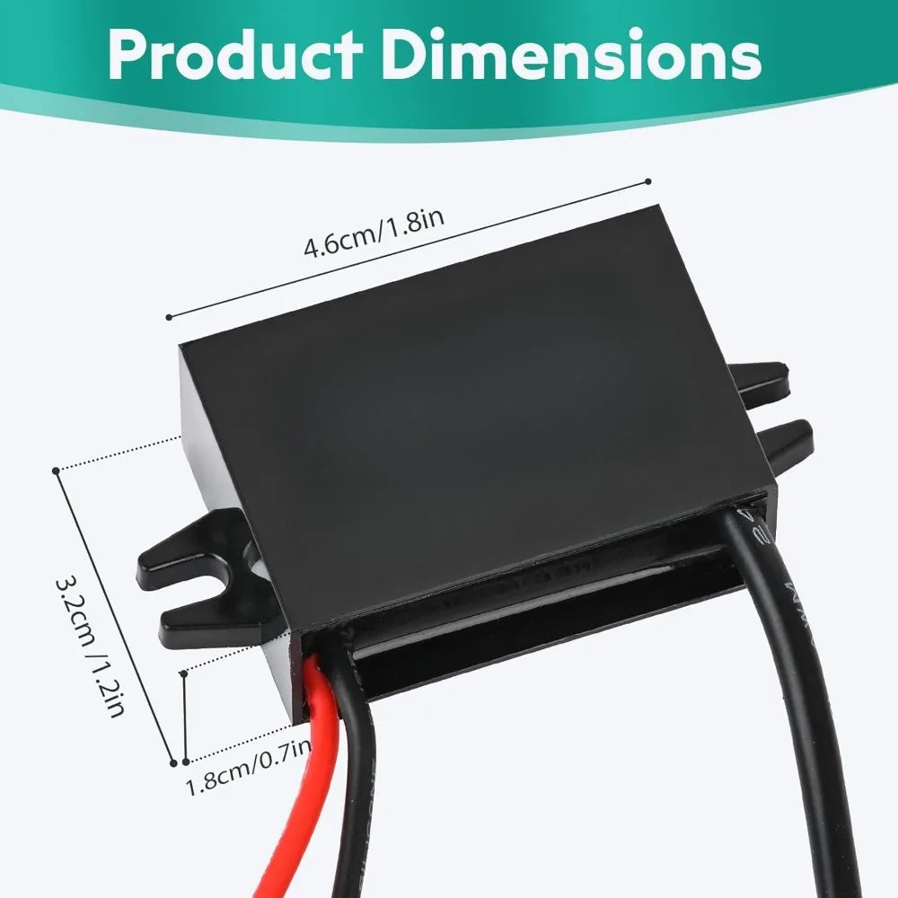DC 12V/24V To 5V Step Down Converter Type-C Interface 5A IP68 Waterproof Buck Module Power Adapter Compatible With Cell Phones Oasis Select