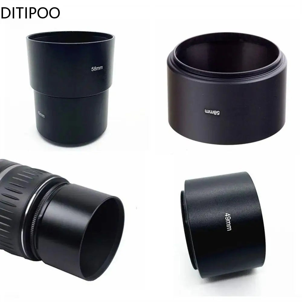 49mm 52mm 55mm 58mm 62mm 67mm 72mm 77mm Long Metal Lens Hood for Camera Lens Hood Lenses Accessories Oasis Select