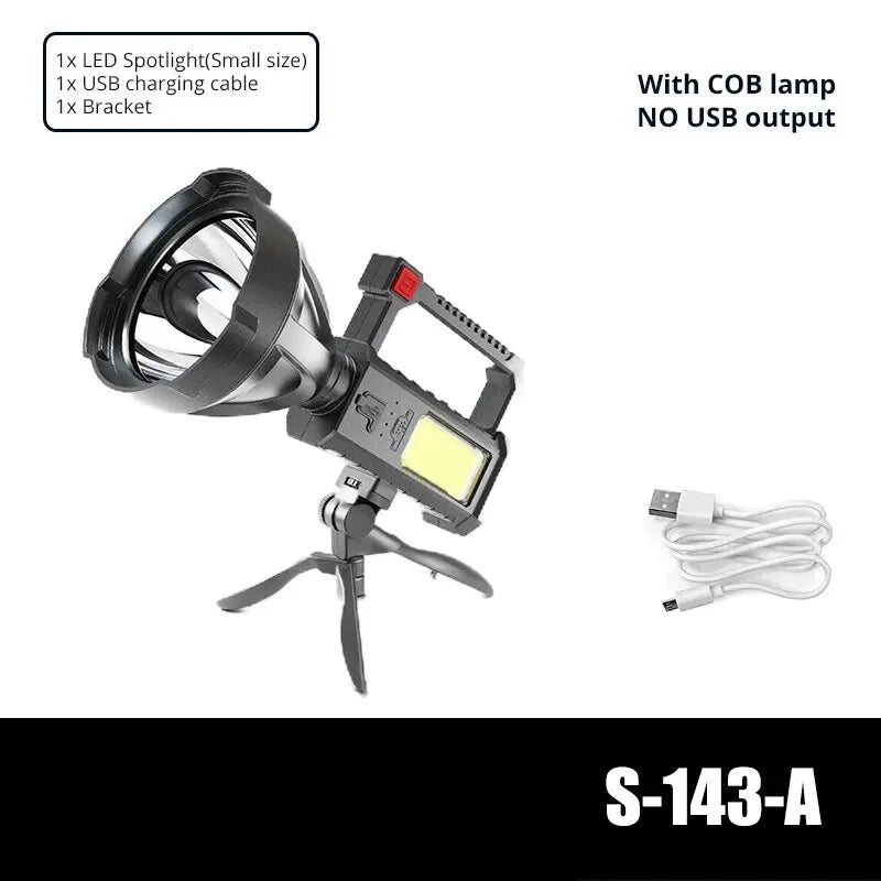 ESMARTER LED Spotlight Flashlight – USB Rechargeable, Waterproof
