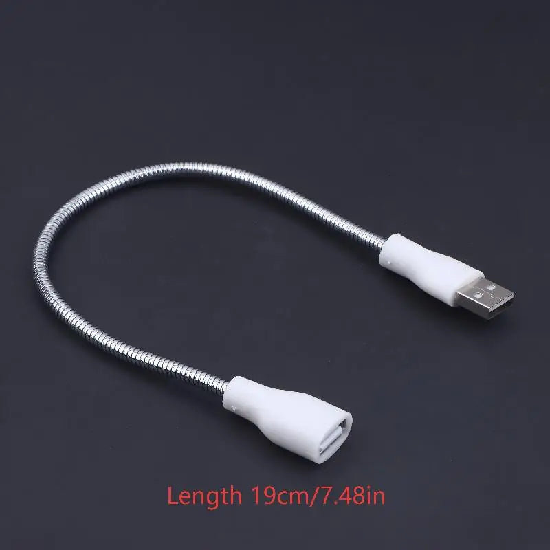 Flexible Metal USB Extension Cable for LED Lamps & Fans