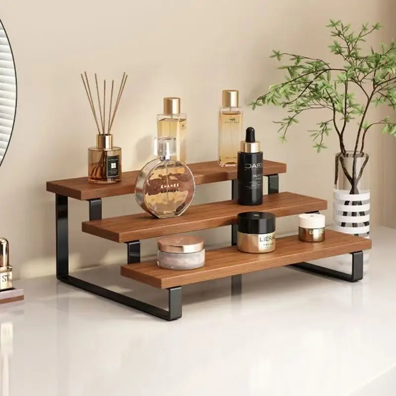 Solid Wood Desktop Ladder Shelf | Display & Storage Rack