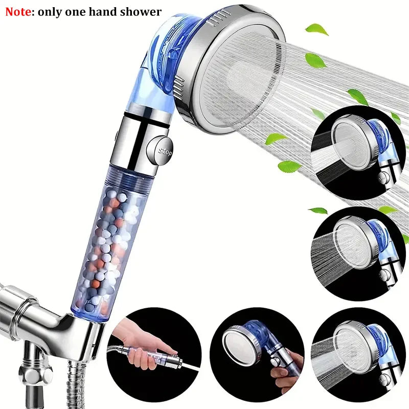 3-Mode Negative Ion Filter Handheld Shower Head | Water-Saving