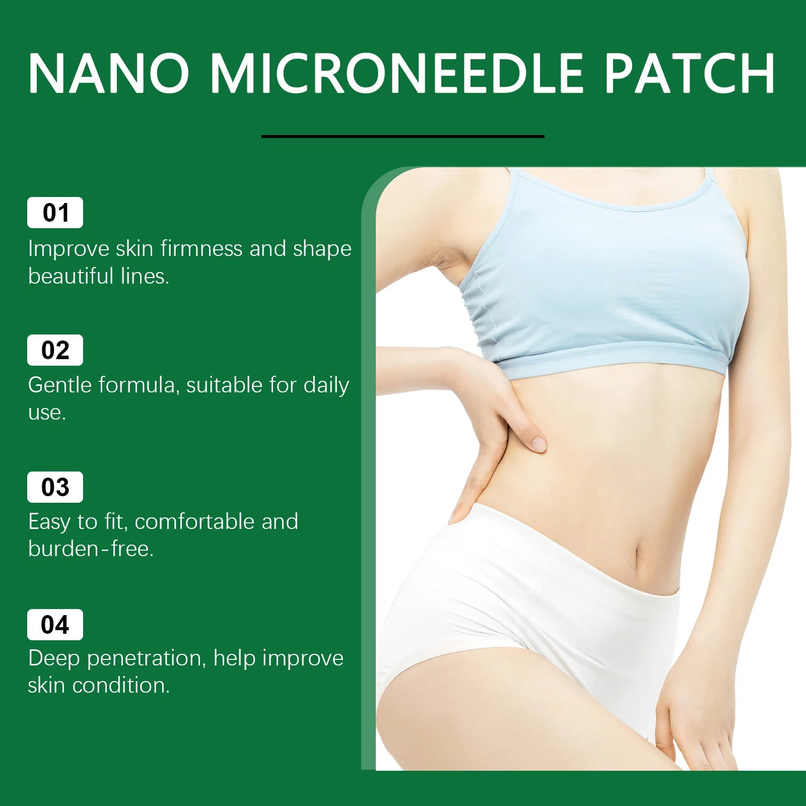 Body Care Patch Gentle ingredients protect body skin, showing contours, breathable, skin-friendly daily care patch Oasis Select