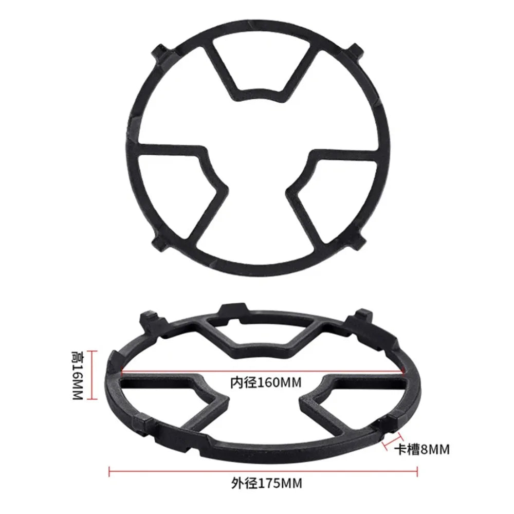 Milk Pot Holder Universal Non Slip Cast Iron Stove Trivets Cooktop Range Pan Holder Stand Stove Rack Cookware Part for Kitchen Oasis Select