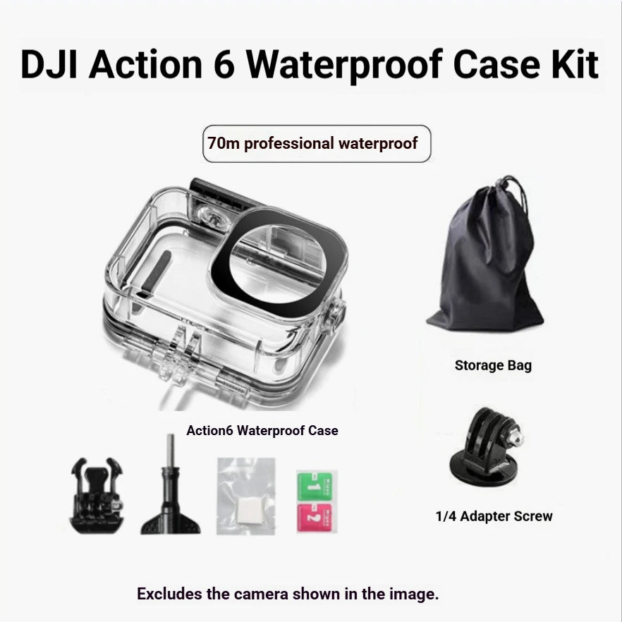 70M Waterproof Housing Case for DJI OSMO Action 6 – Dive Shell