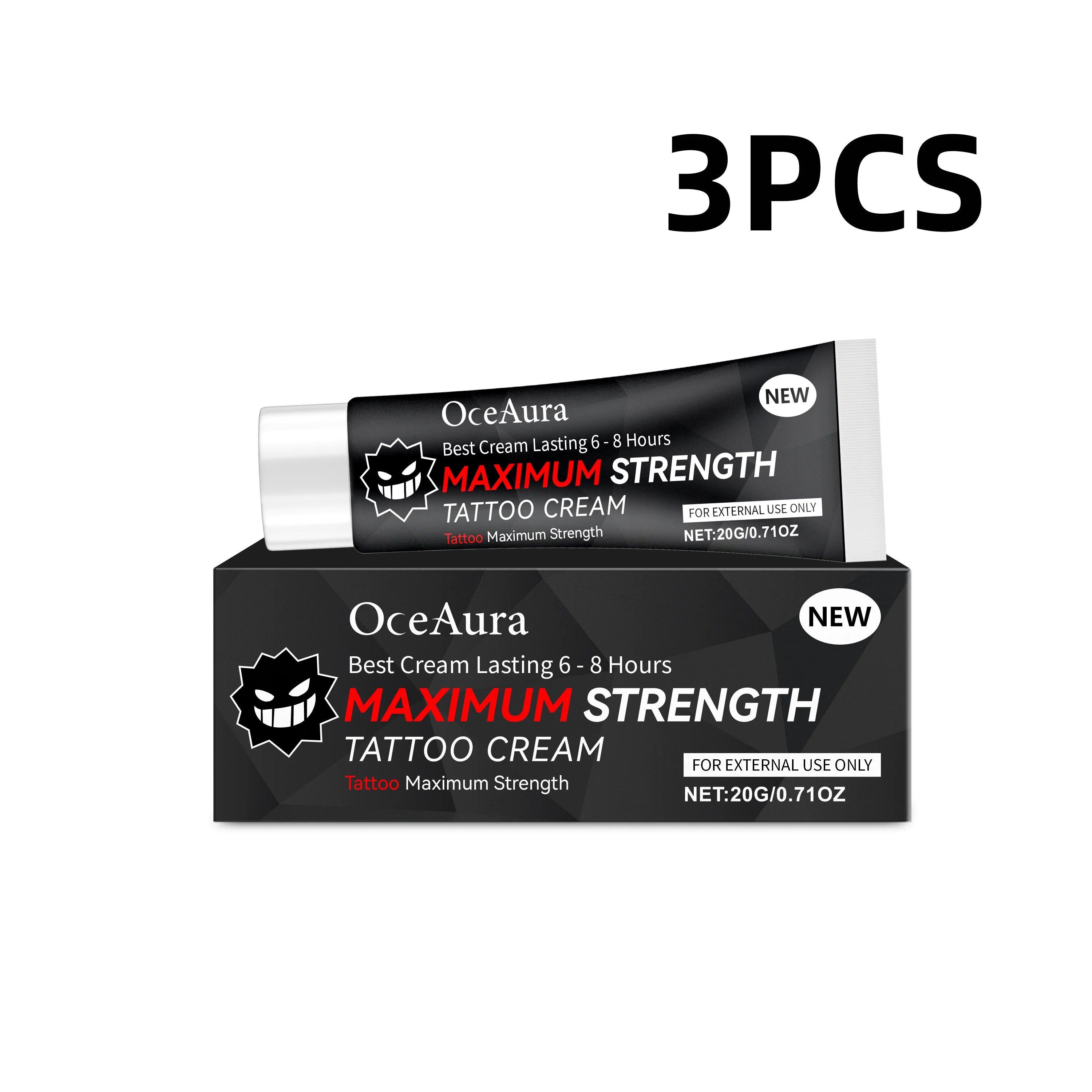 Oceaura Body Brightening Tattoo Cream Soothing Pain Protect Skin Reduce Wear Increase Brightness Epidermis Tattoo Moisturize Gel Oasis Select 20g Boxed X 3PCS