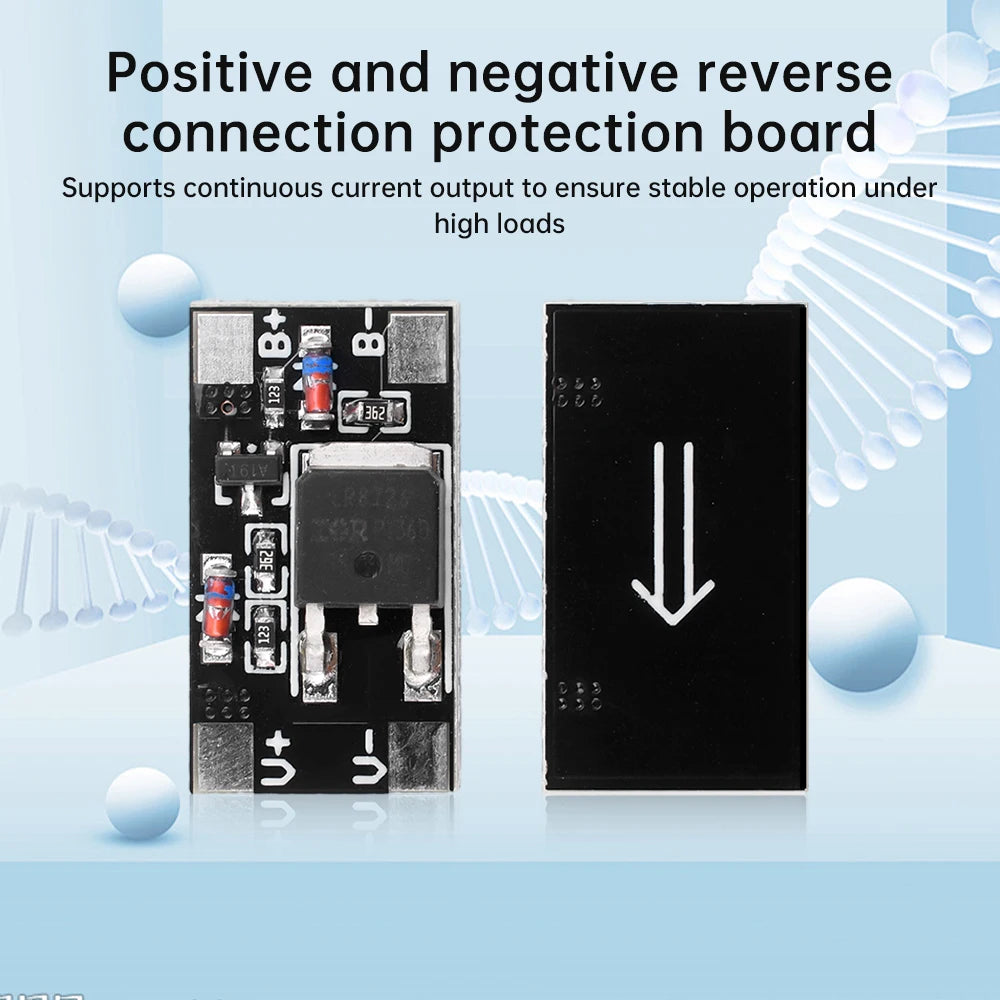 12A Battery Capacitor Positive and Negative Reverse Connection Protection Board 3V-28V 12A Anti-reverse Connection Module Oasis Select