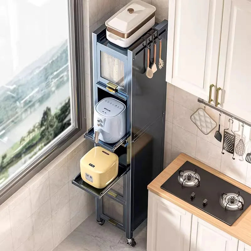Drawable kitchen crevice storage cabinet, multi-layer ultra narrow edge storage cabinet, side crevice storage cabinet Oasis Select
