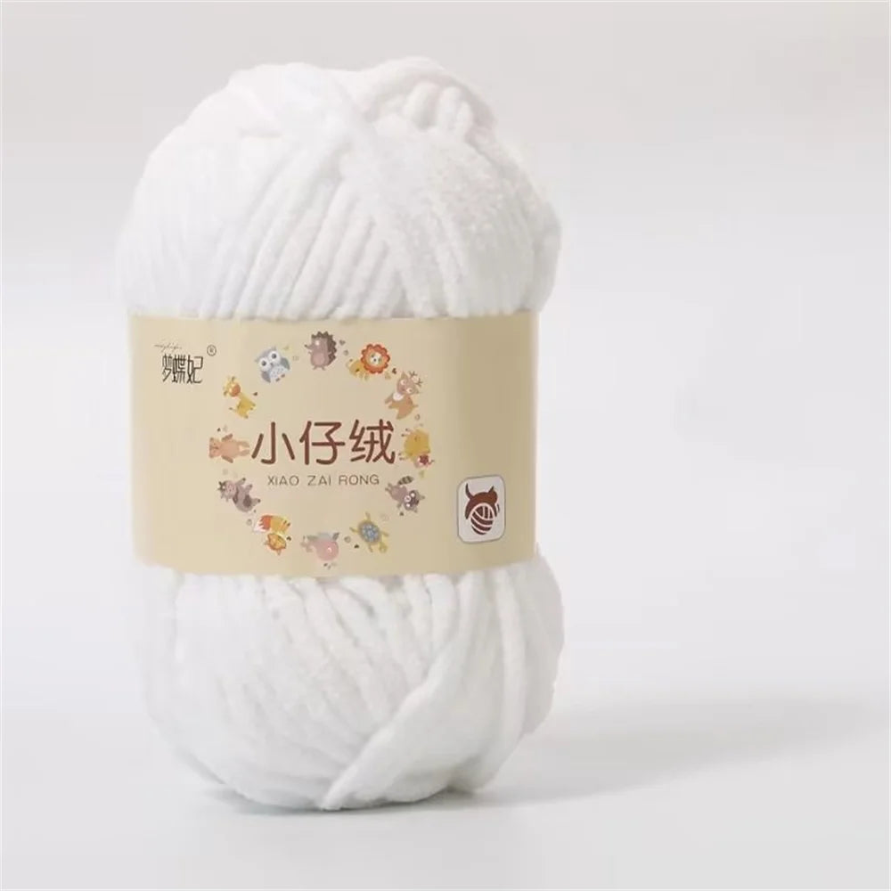 50g Milk Cotton Chunky Yarn – Soft Velvet Knitting & Crochet