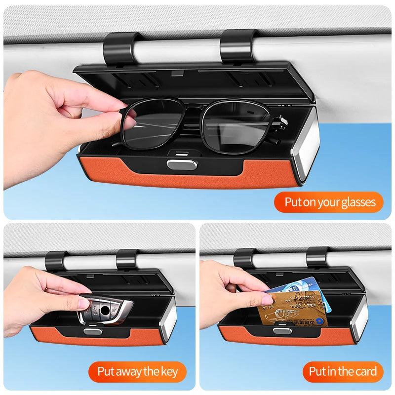 Car Sun Visor Glasses Case – Anti-Scratch Sunglasses Holder