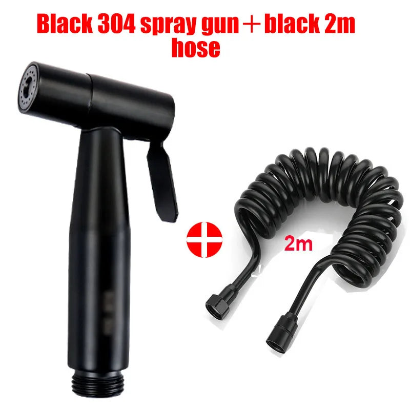Personal Care Hand Held Spray Portable Bidet Toilet Sprayer Dual Control Angle Valve Stainless Steel Bathroom Accessories Bidets Oasis Select Package D 2 in 1