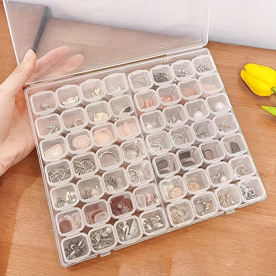 56 Diamond Embroidery Box Diamond Painting Cross Stitch Tools Accessory Boxes Case Useful Storage Dismountable Oasis Select WHITE