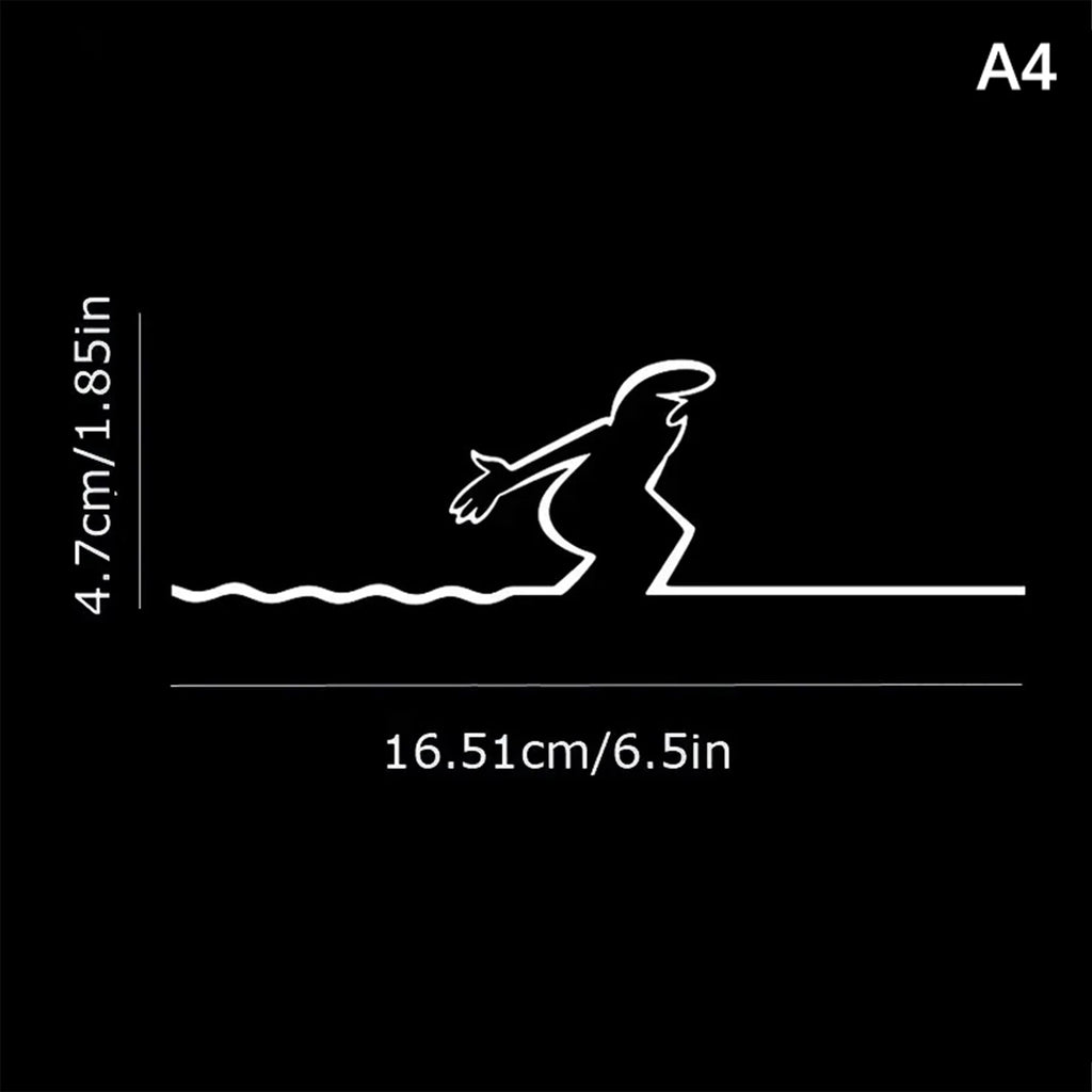 La Linea-Minimalist Line Art Wall Sticker, Waterproof Decal, Home and Car Decoration, Suitable for Walls Doors Glass and Cars Oasis Select A4