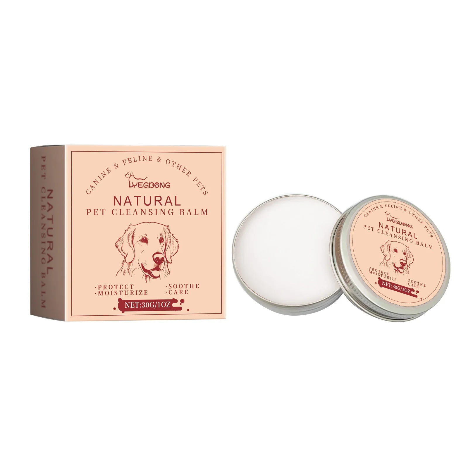 Pet Tear Stain Cleansing Balm Gentle Eye Stain Cleaning Non-irritating Reduce Eye Tear Marks Pet Eye Care Cleansing Cream 30g Oasis Select