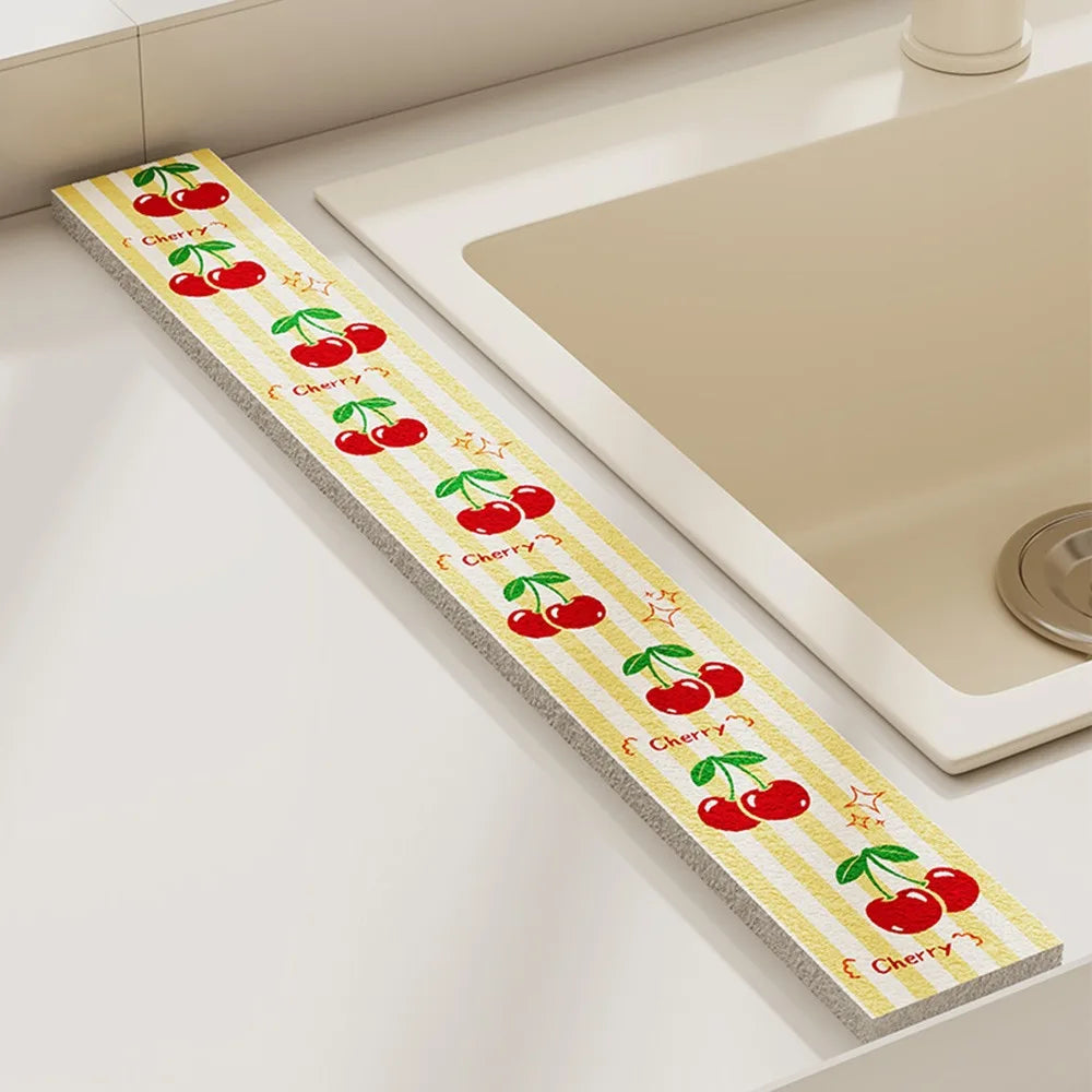 Cute Wood Pulp Cotton Sink Countertop Absorbent Pad Cartoon Quick Dry Sponge Mat Splash-proof Dish Drying Mat Kitchen Supplies Oasis Select 08