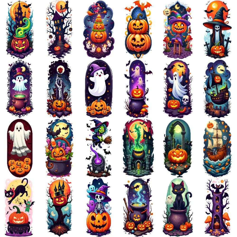 12-Piece Halloween Spooky Temporary Tattoo Stickers for Adults Temporary Tattoo Stickers Oasis Select