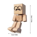 Wooden Man Figurine Shaking Feet Wooden Human Figure Funny Sculpture Dashboard Movable Ornament Car dashboard decoration doll Oasis Select Style B
