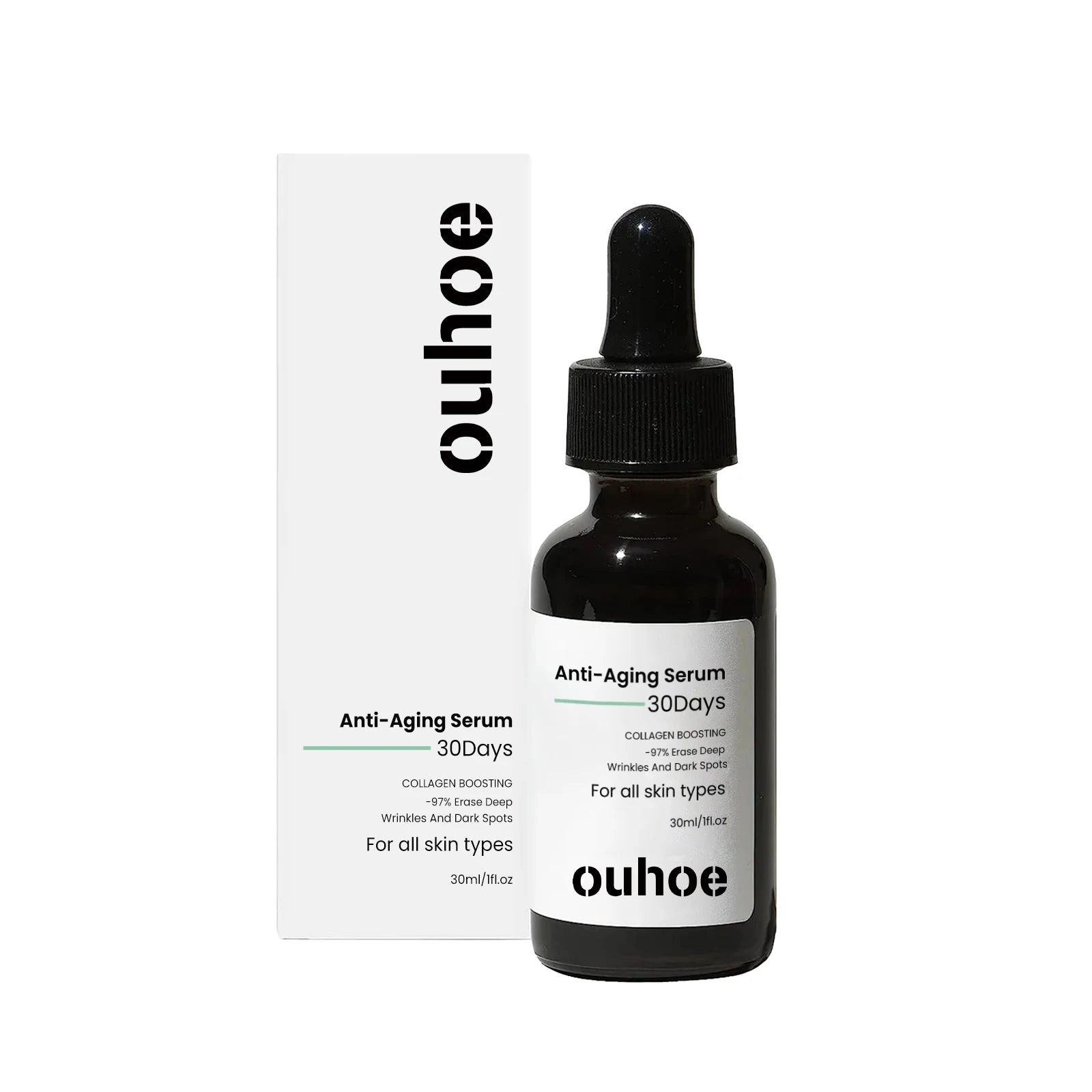 Collagen Face Serum Fade Fine Lines Tightening Smoothing Pore Brighten Skin Tone Moisturizing Nourishing Hyaluronic Acid Essence Oasis Select 30ml boxed