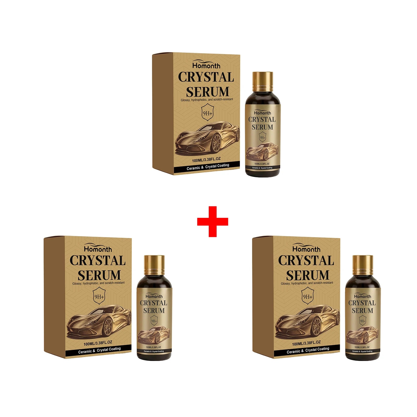 Automotive Ceramic Coating Kit for Paint Protection and Gloss Enhancement Hydrophobic, Scratch-Resistant Paint Coating Agent Oasis Select 3pcs