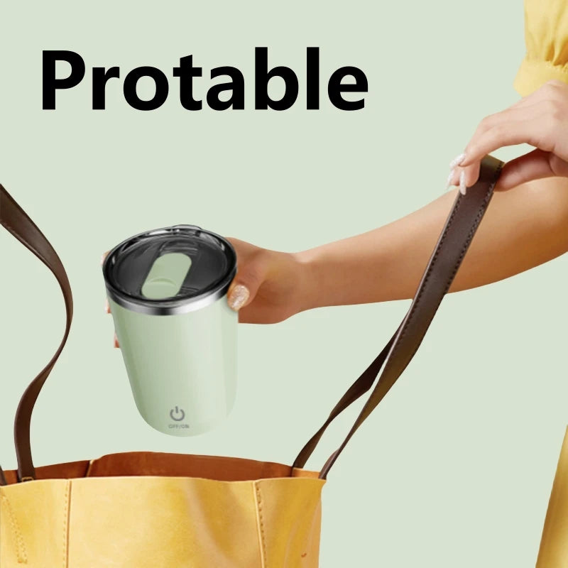 350ml Self-Stirring Mug Stainless Steel Thermal Insulation USB Rechargeable Auto Magnetic Mug Waterproof Self Mixing Coffee Cup Oasis Select