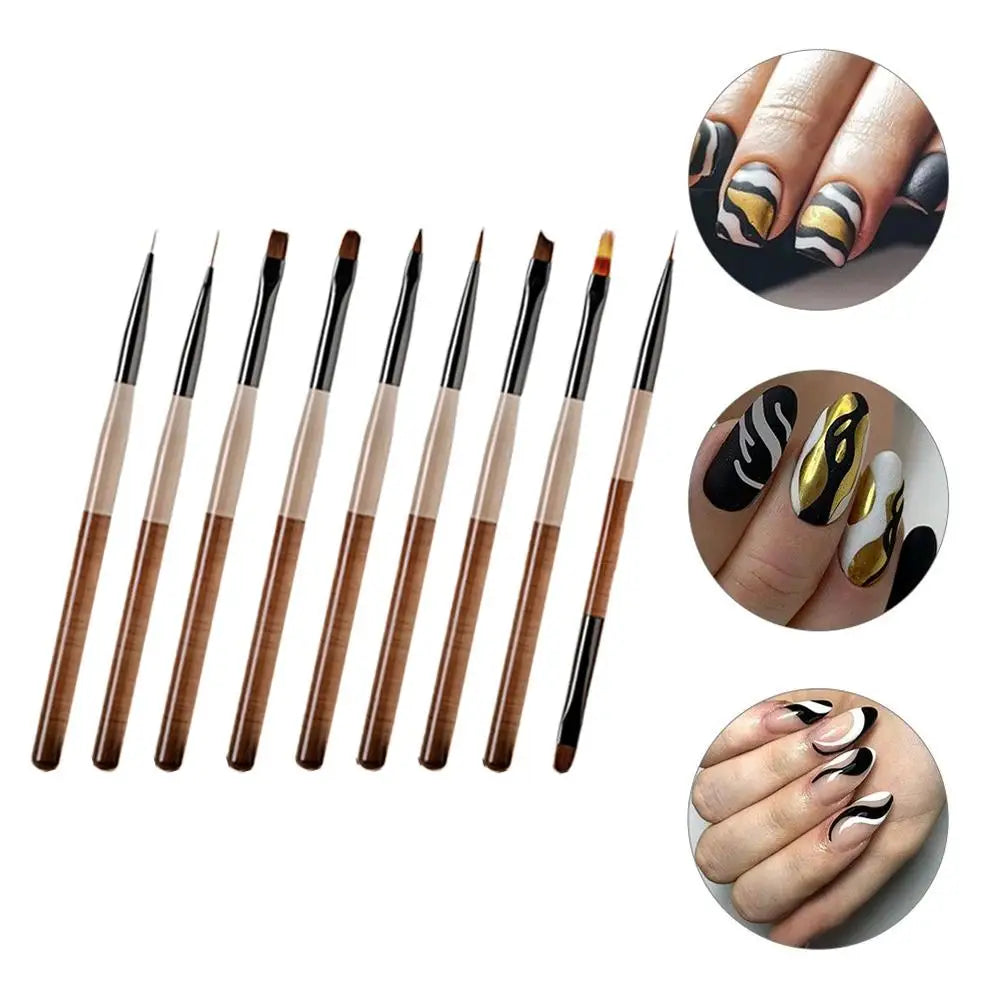 Nail Art Brush Set – Fine Detail, Acrylic & UV Gel Brushes Nail Art Brush Set Oasis Select
