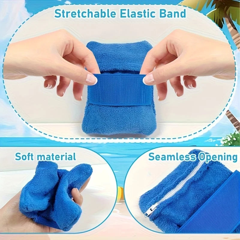 1Pc Portable Cleaning Cloth Sand Removal Brush, Battery-Free Ergonomic Design & Exfoliating Bristles for Beach & Body Cleaning Oasis Select