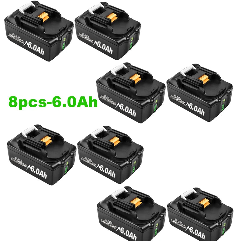 Battery 18V For Makita BL1860 BL1850B BL1850 BL1840 BL1830 Screwdriver Battery Charger 18V Replacement Power Tool Batteries lxt Oasis Select 8 battery 6.0Ah