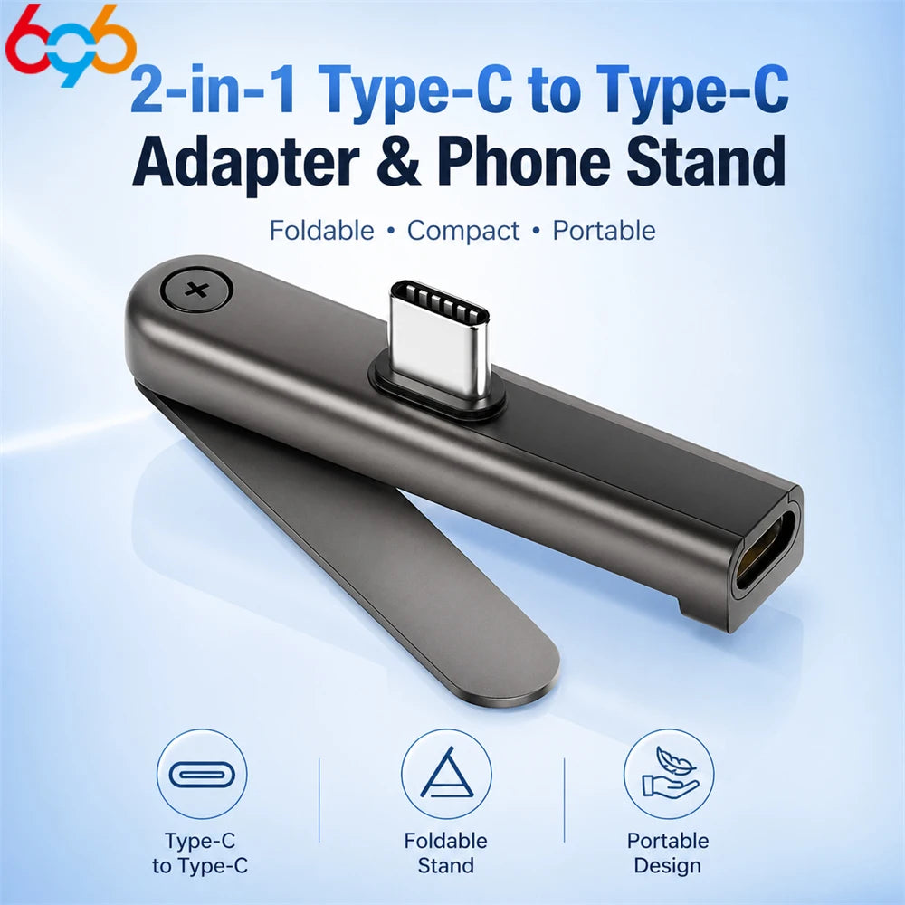 240W Fast Charging Foldable Type C Adapter, Multifunctional USB C to 3.5mm Audio Converter for Phone Charging & Data Sync Oasis Select