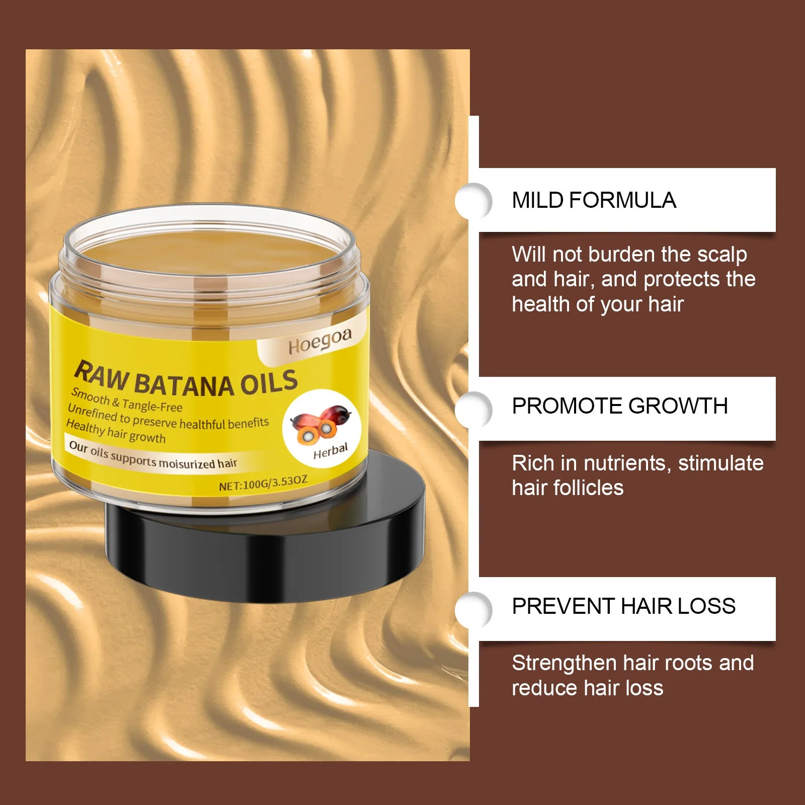 Batana Hair Moisturizing Mask Improving Growth Nutritious Root Scalp Treatment Oil-Control Repairing Damage Ginger Hair Care Oil Oasis Select