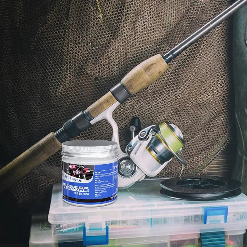 100g Marine Fishing Reel Oil Fishing Reel Grease with Rust Prevention Fishing Reel Lubricant Extreme Temperature Resistant Oasis Select
