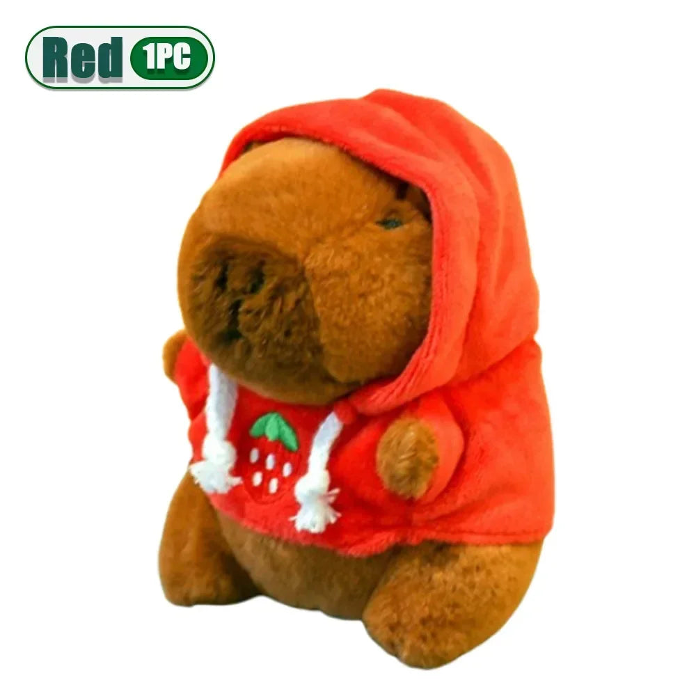 Cute Capybara Plush Pendant Water Dolphin Plush Toy Keychain Bag Charm Pendant Kids Birthday Gift Holiday Party Favor Accessorie Oasis Select Red-1PC