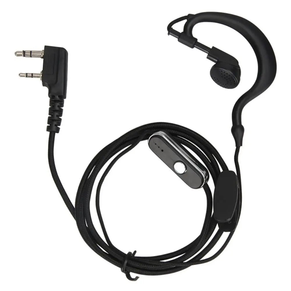 Wired Walkie-Talkie Headset Over Ear K Type Two Wired Earpiece Durable Construction 2 Pin M Plug Walkie Wired Earphone Oasis Select