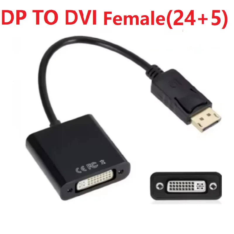  1.8M DP to DVI Adapter Cable 0.25M DP To DVI Adapter for Desktop Laptop PC TV Dell Asus Monitor Projector DisplayPort Cable Oasis Select 0.25m